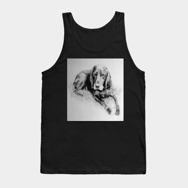 Dog in charcoal by Avril Thomas Tank Top by AvrilThomasart